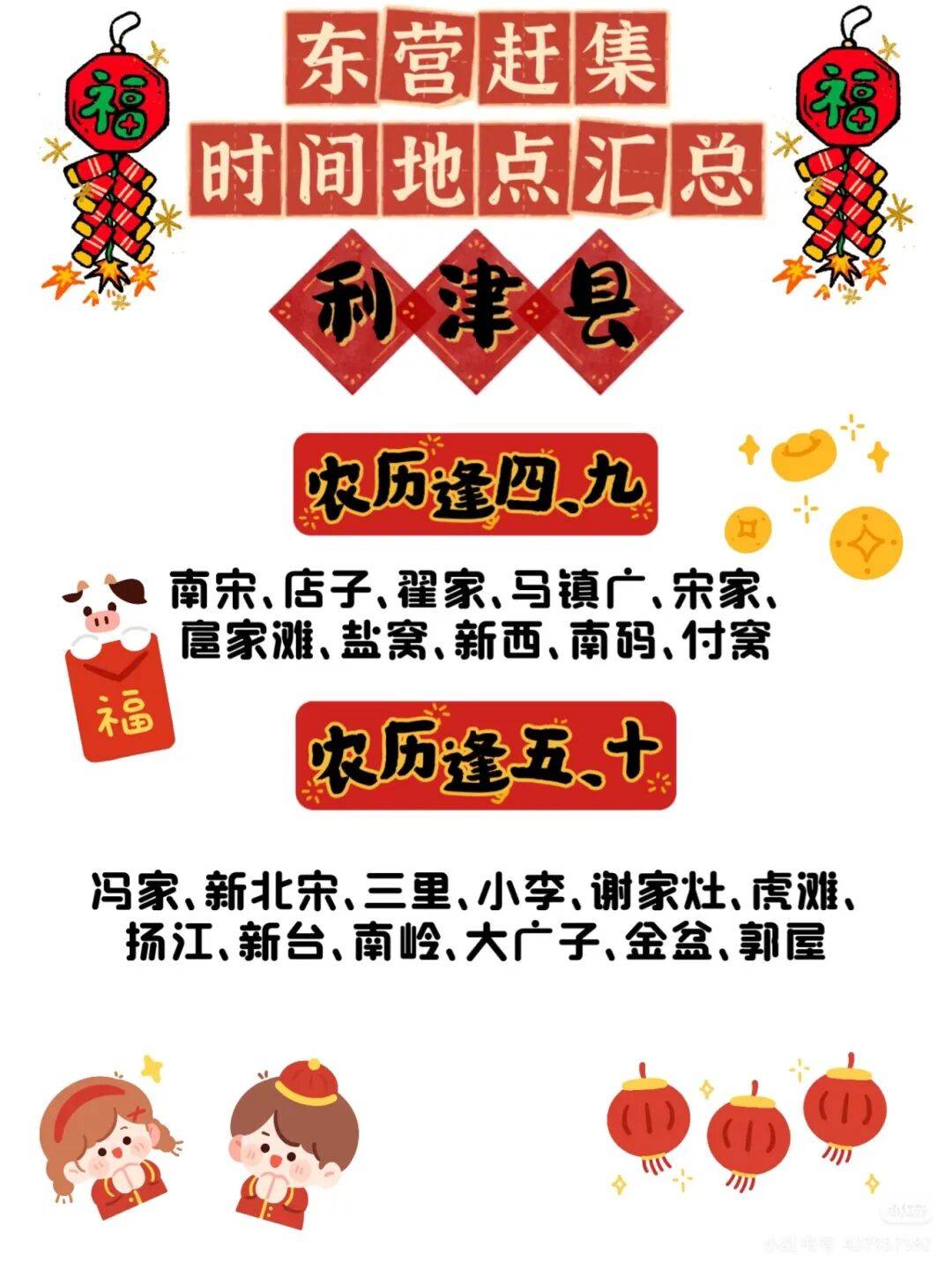 收藏！東營趕集時間地點彙總來了！