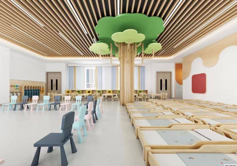 陝西幼兒園裝修施工，陝西幼兒園室外地面鋪裝，陝西託管所裝修