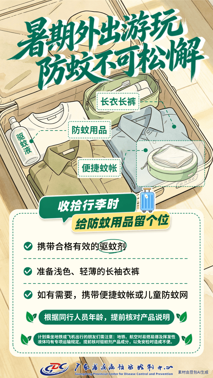 暑期出遊，防蚊這件事千萬別忘！這7張圖速度收藏！