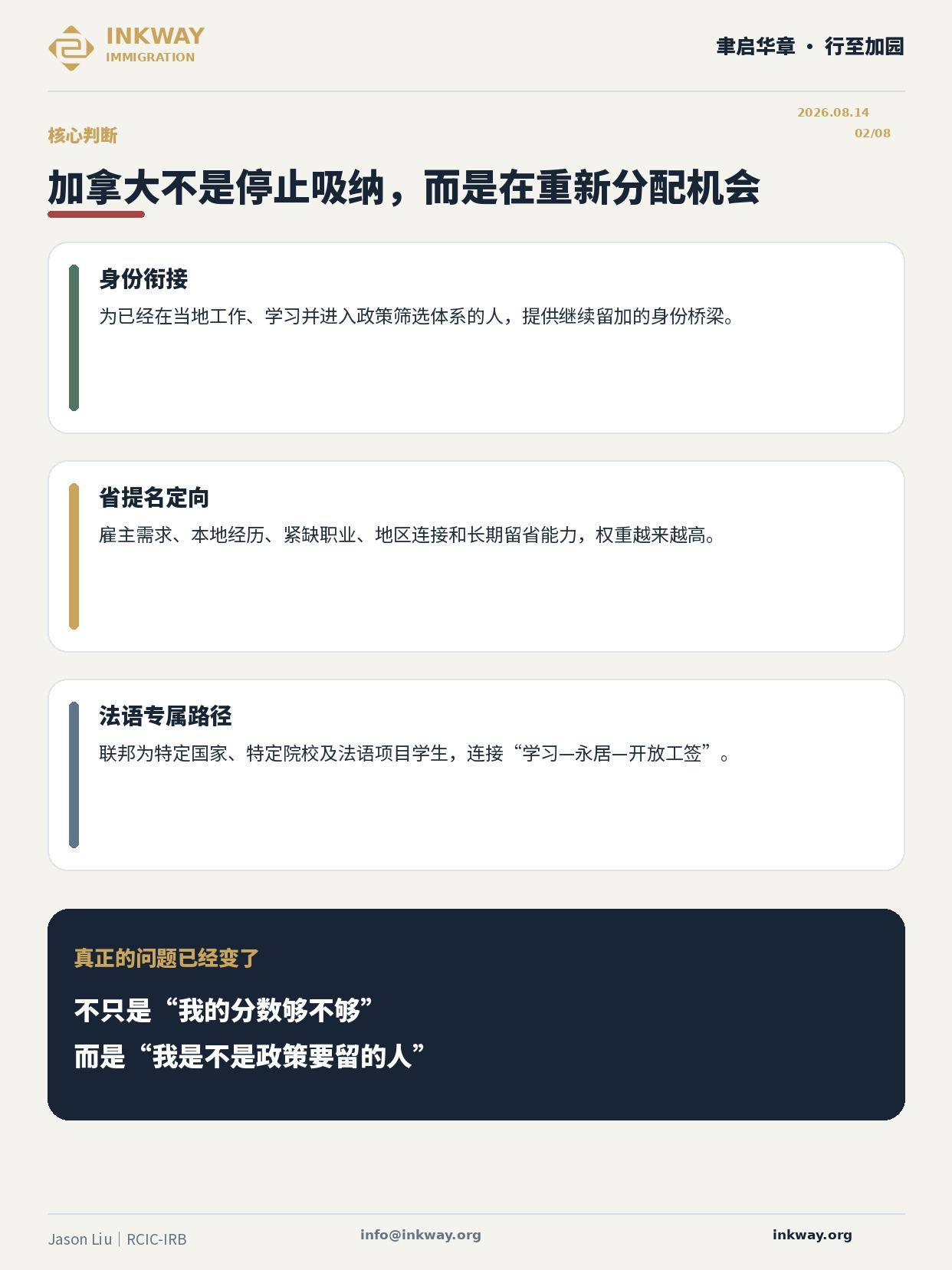 加拿大移民換擋進行時