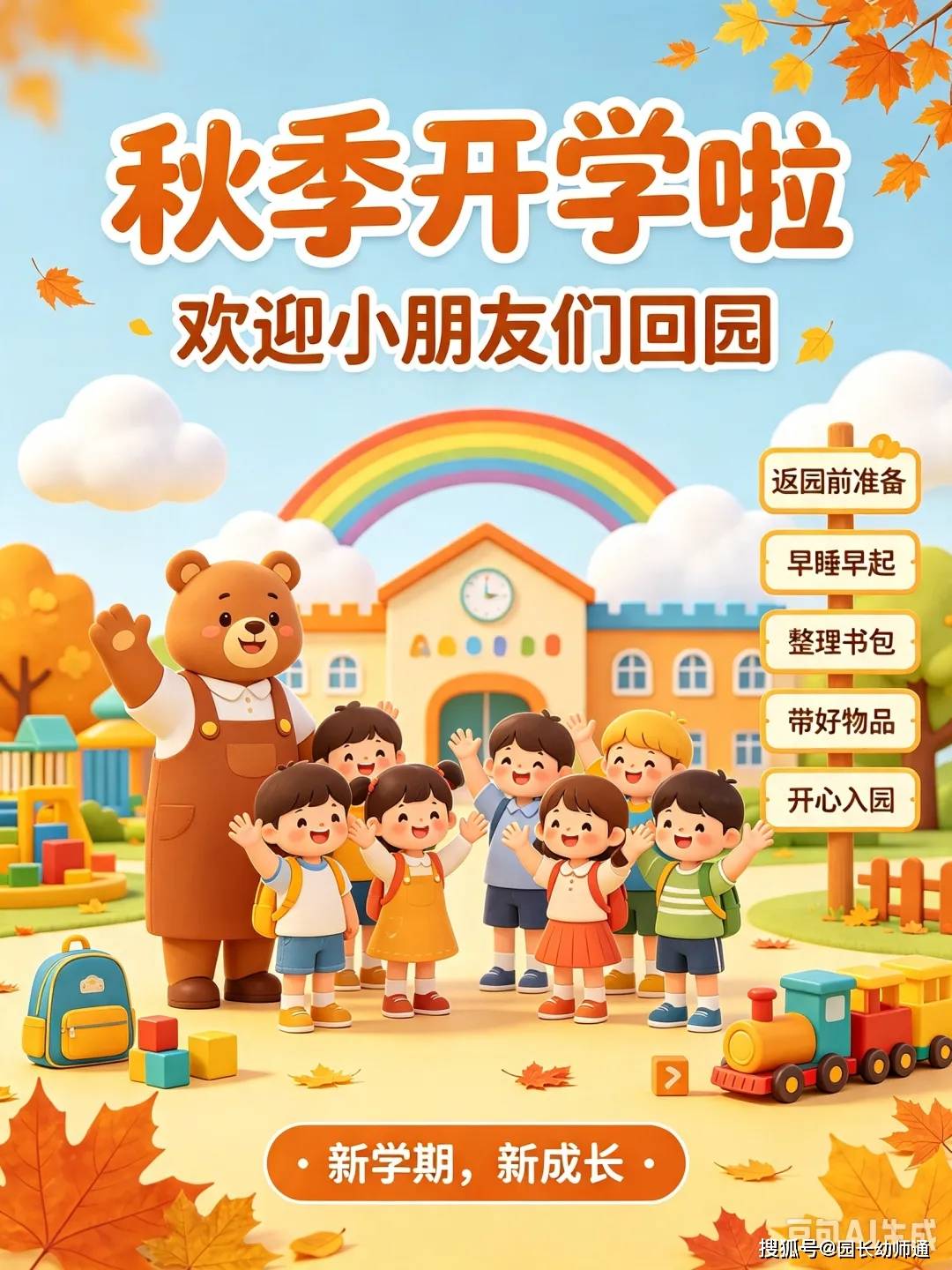 幼兒園秋季開學通知以及返園準備等文案，一篇俱全，看過的幼師都收藏了！
