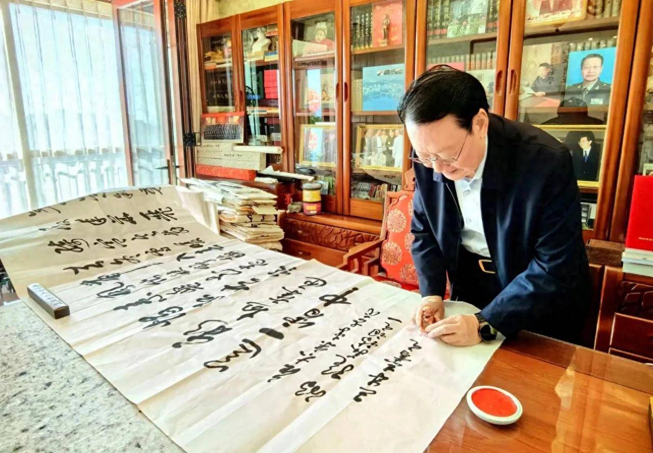 軍旅書法家王成志《七律-詠王羲之》書法作品