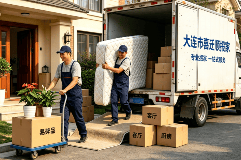 大連搬家工人外包坑太多選搬家一定要認準直營團隊，喜遷順搬家測評