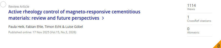 原創刊・見｜水泥低碳材料SCI優選期刊 Journal of Sustainable Cement-Based Materials，綠色建材研究新陣地